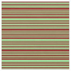 Tela Patrón de franjas de color rojo oscuro y verde cla