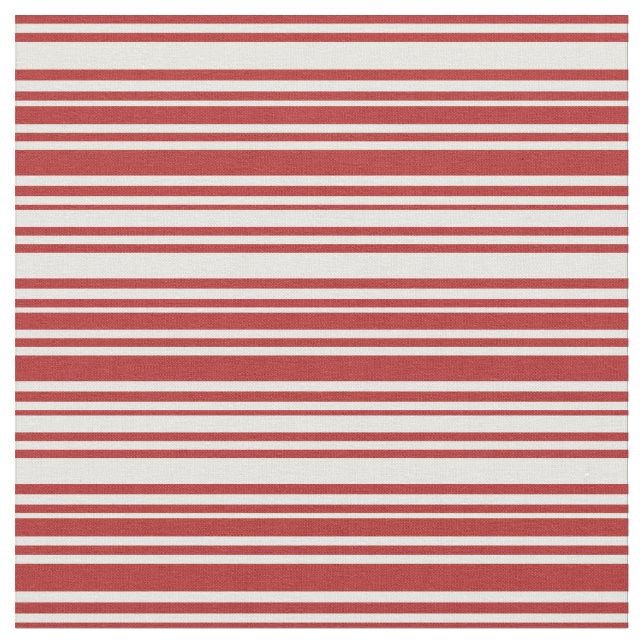 Tela Patrón de franjas de color rojo y blanco (De cerca)