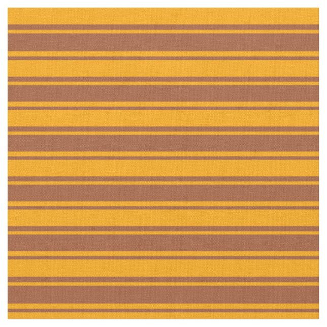 Tela Patrón de franjas de color siena y Naranja (De cerca)