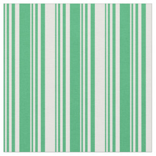 Tela Patrón de franjas de color verde y blanco del mar