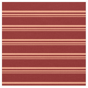 Tela Patrón de franjas de salmón y marrón claro