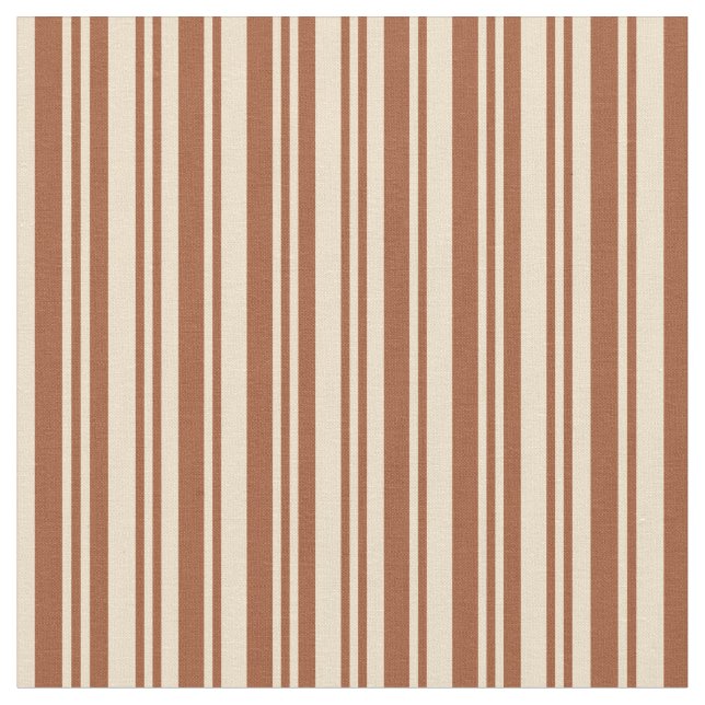 Tela Patrón de franjas de Tan y Siena (De cerca)
