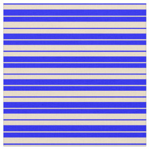 Tela Patrón de franjas/líneas azules y tan