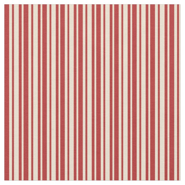 Tela Patrón de franjas/líneas beis y rojas (De cerca)