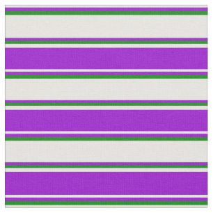 Tela Patrón de franjas/líneas blancas, violetas oscuras