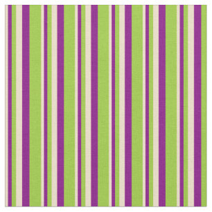 Tela Patrón de franjas/líneas moradas y verdes