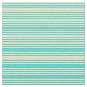 Tela Patrón de franjas/líneas turquesa y pálida