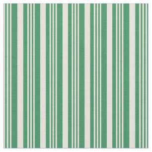 Tela Patrón de franjas/líneas verdes beige y mar