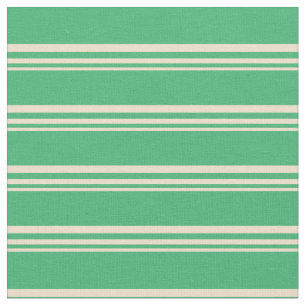 Tela Patrón de franjas/líneas verdes de Tan y Mar