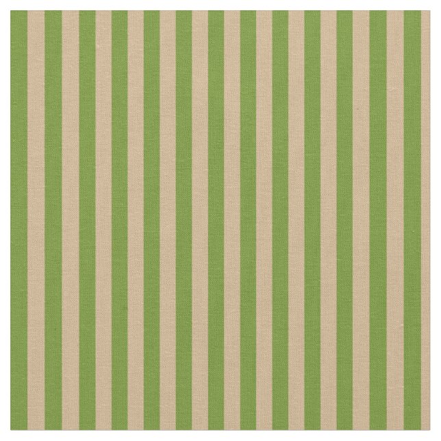 Tela Patrón de franjas/líneas verdes y tan (De cerca)