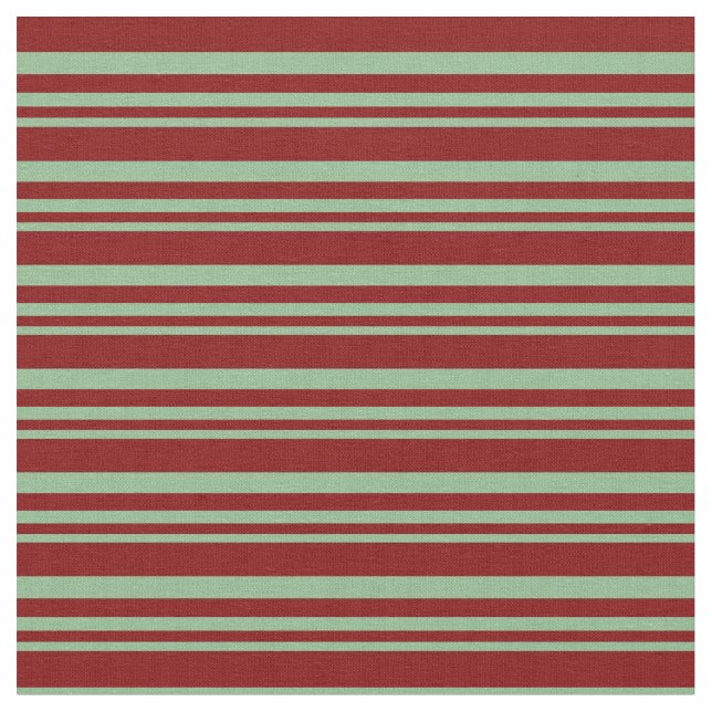 Tela Patrón de franjas maroon y verde del mar oscuro (De cerca)