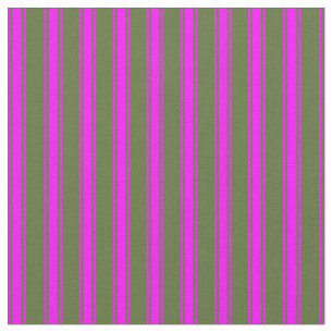 Tela Patrón de franjas verde oliva oscuro y fuchsia