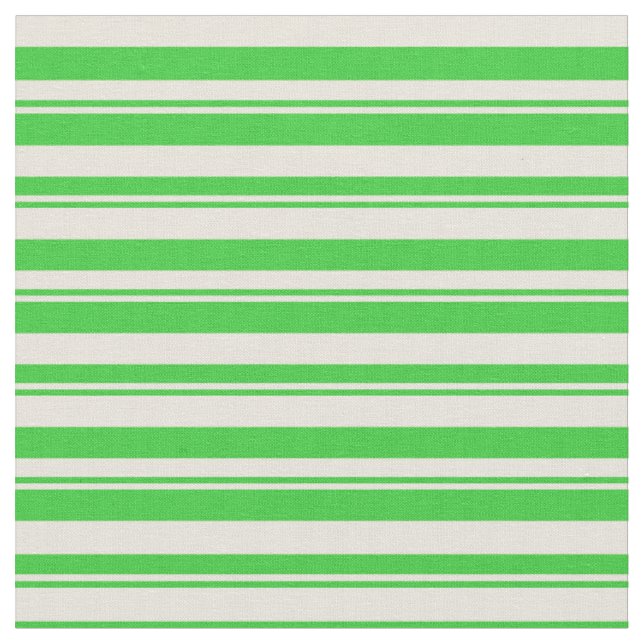 Tela Patrón de franjas verde y beige limón (De cerca)