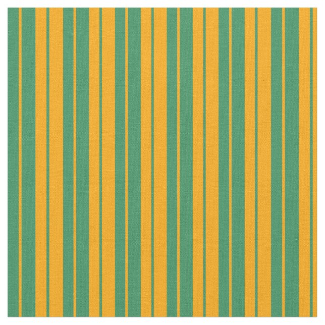 Tela Patrón de franjas verde y Naranja (De cerca)