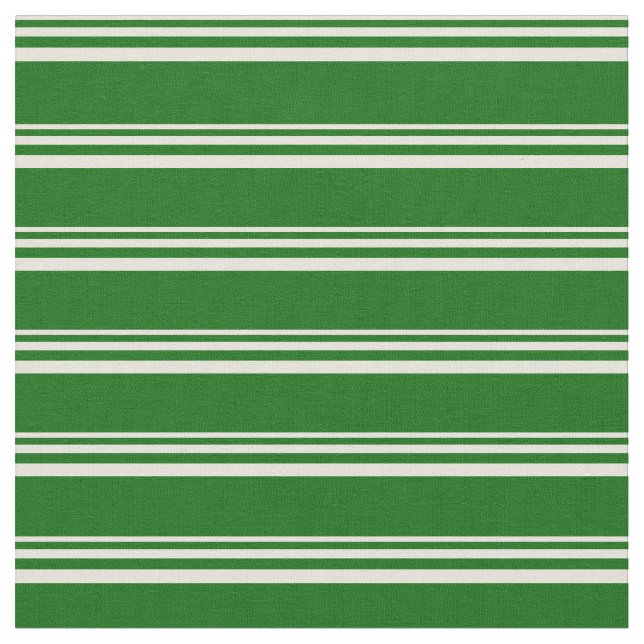 Tela Patrón de franjas verdes beige y oscuro (De cerca)