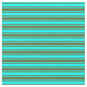 Tela Patrón de franjas verdes de color cian y naranja o