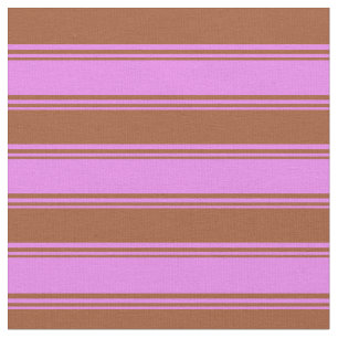 Tela Patrón de franjas violeta y siena