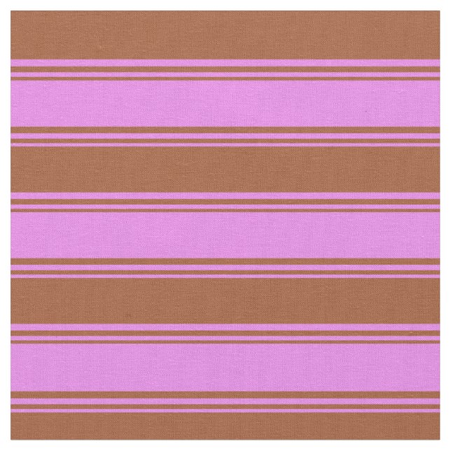 Tela Patrón de franjas violeta y siena (De cerca)