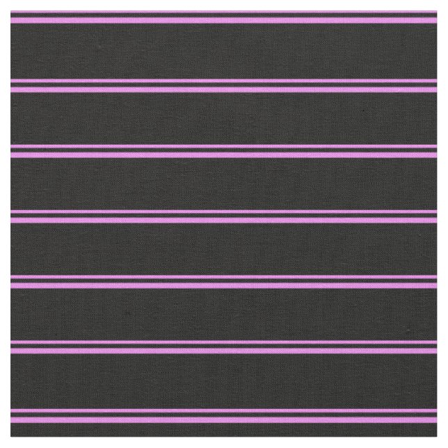 Tela Patrón de franjas violetas y de color negro (De cerca)