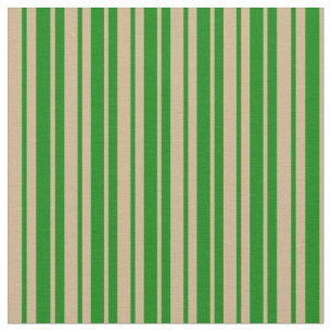 Tela Patrón de franjas y líneas verdes