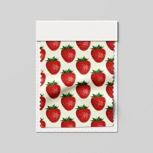 Tela Patrón de fresa, fresas rojas, frutas, hojas