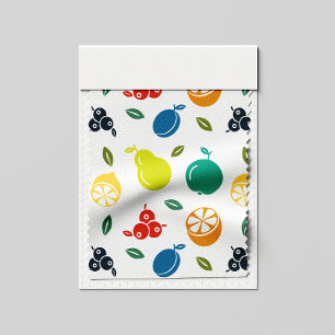 Tela Patrón de frutas, ciruela, Naranja, limón, pera, m