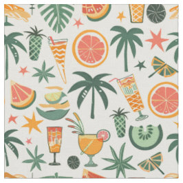Tela Patrón de frutas de palmera