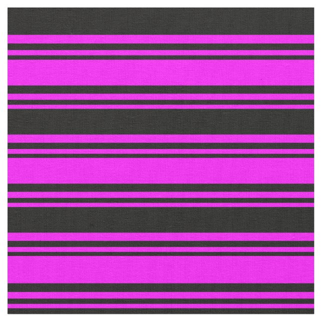 Tela Patrón de fucsia y negro (De cerca)