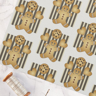 Tela Patrón de galleta de hombre de jengibre adorable p