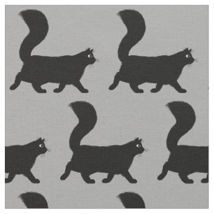 Tela Patrón de gatos negros andando   Guay Kitty Lover