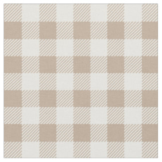 Tela Patrón de Gingham Boho a Cuadros Neutro