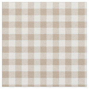 Tela Patrón de Gingham Boho Cuadros Neutrales
