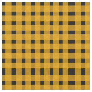 Tela Patrón de Gingham negro amarillo