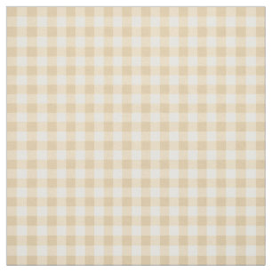 Tela Patrón de Gingham Plaid Cream Beige revisado