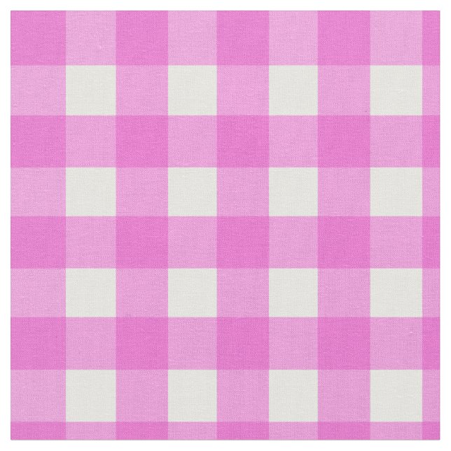 Tela Patrón de gingham rosa (De cerca)