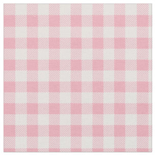 Tela Patrón de gingham rosa de cuadros escoceses para c