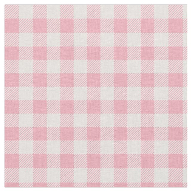 Tela Patrón de gingham rosa de cuadros escoceses para c (De cerca)