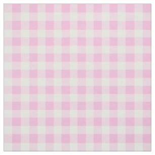 Tela Patrón de Gingham rosa Pastel