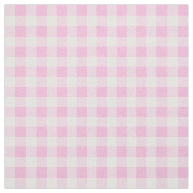 Tela Patrón de Gingham rosa Pastel (Retal)