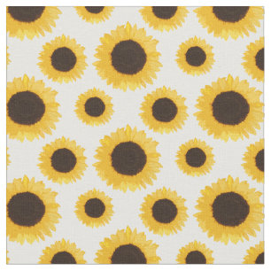 Tela Patrón de girasol amarillo