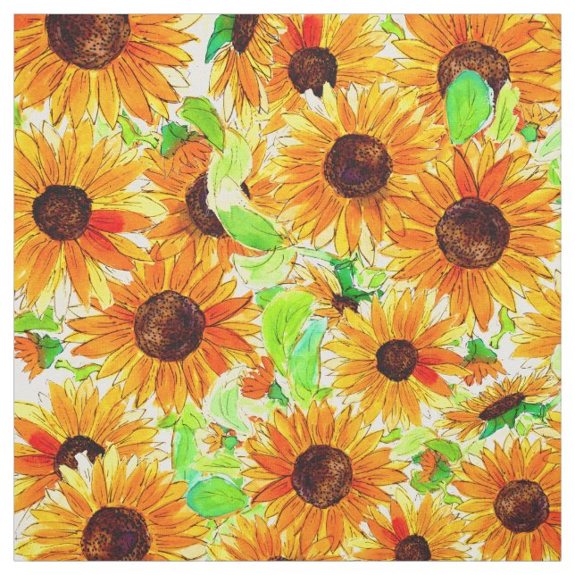 Tela Patrón de Girasoles (Retal)