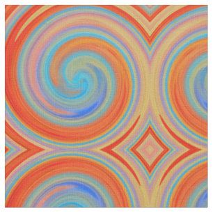 Tela Patrón de giro espiral abstracto n.º 4