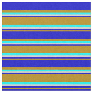 Tela Patrón De Goldenrod Oscuro, Azul, Gris Claro Y Aqu