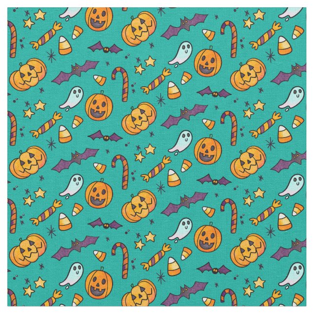 Tela Patrón de Halloween (De cerca)