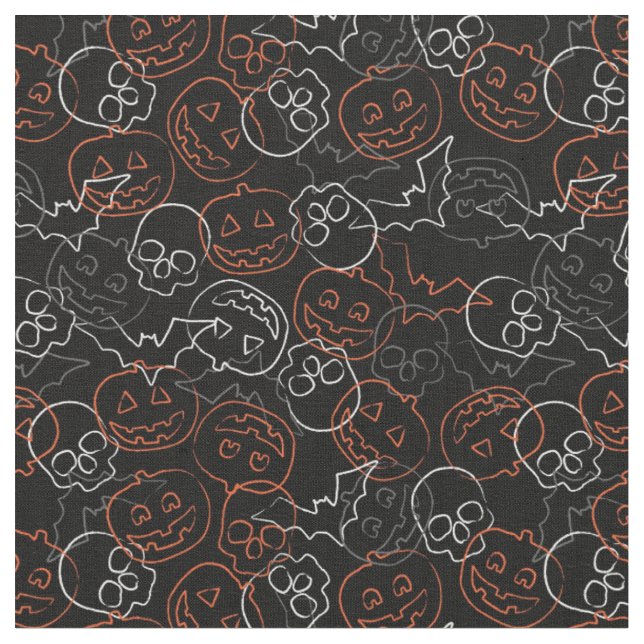 Tela Patrón de Halloween (De cerca)