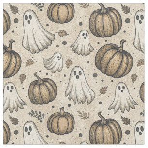 Tela Patrón de Halloween de fantasías y calabazas (2)
