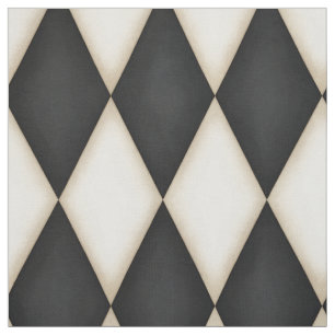 Tela Patrón de Harlequin blanco y negro (escala media)