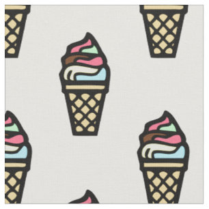 Tela Patrón de helado colorido