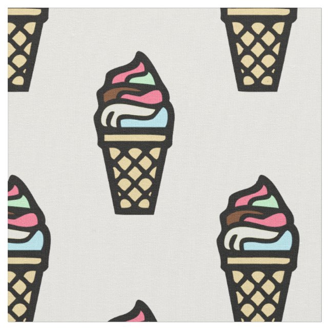 Tela Patrón de helado colorido (De cerca)
