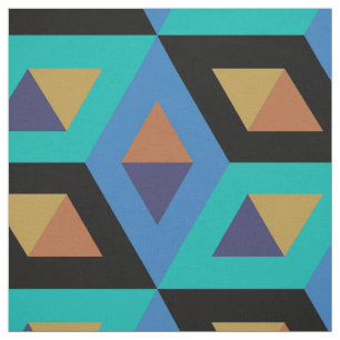 Tela Patrón de Hexagonal Retro Geométrico Moderno #3